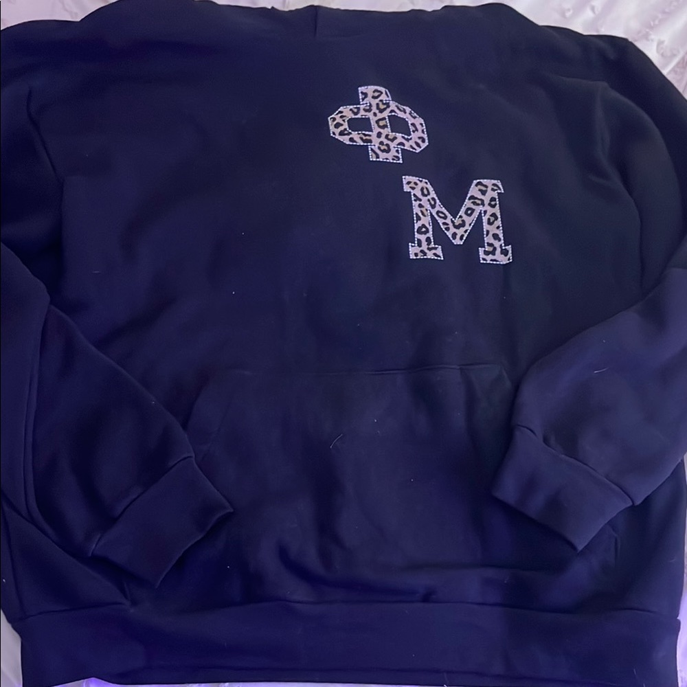 Black Phi Mu Cheetah Print Sweatshirt